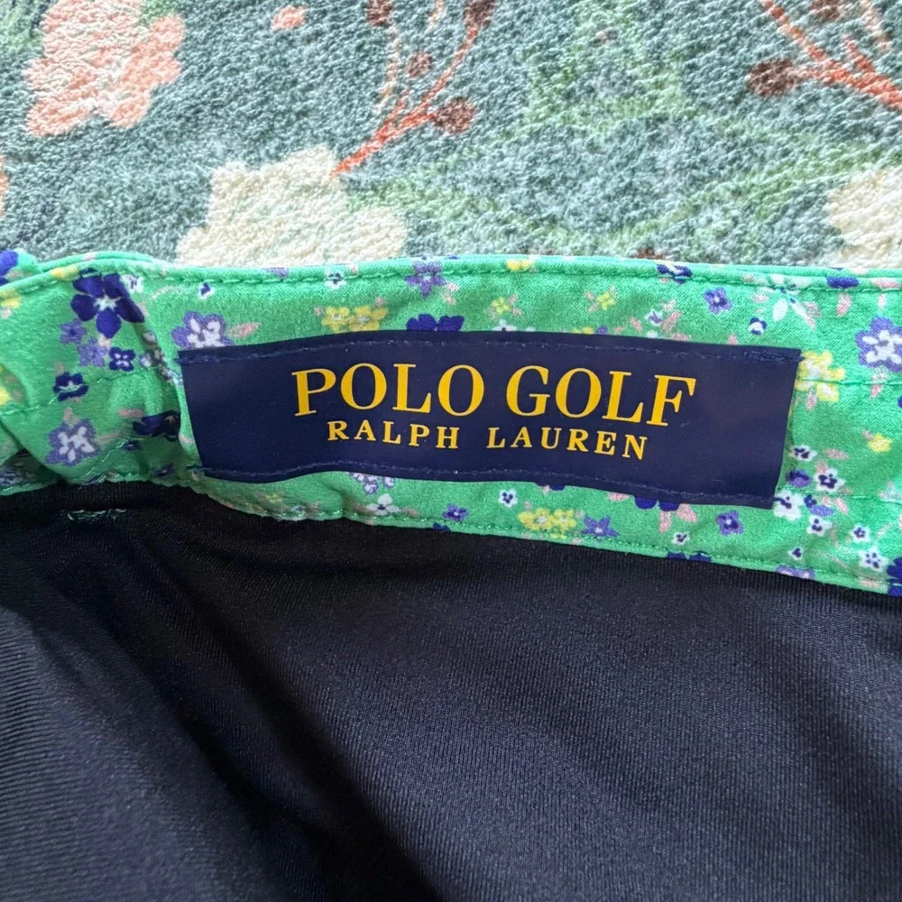Polo Golf Ralph Lauren Mens 36 Floral Performance Shorts Green Swim Golf Stretch